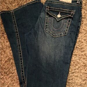 SOLD True Religion Dark Blue Boot Cut Jeans